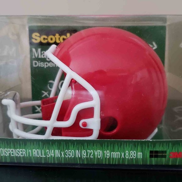Scotch | Office | Scotch Magic Tape Dispenser Football Helmet Red White ...